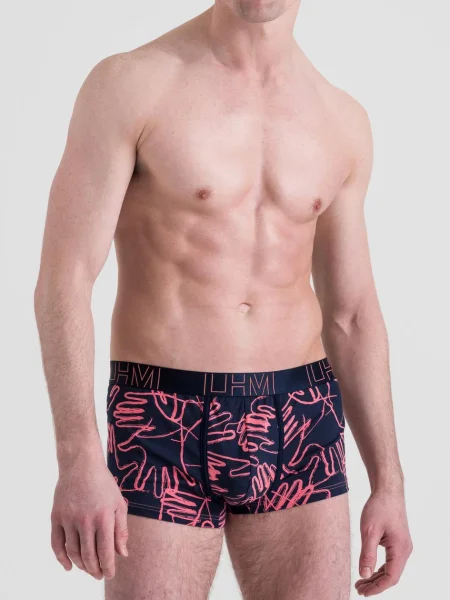 LHM Modal Navy Blue Abstract Print Boxer Shorts