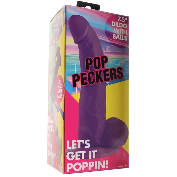 Pop Peckers 7.5 Inch  Ballsy Dildo