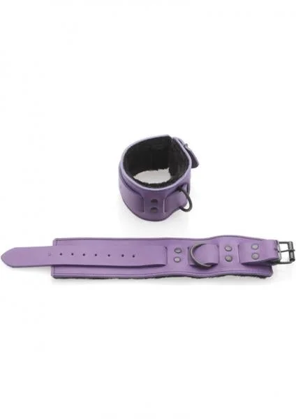 Cave Wrist Restraints Leather Purple