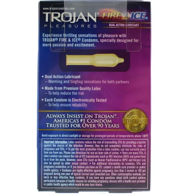 Trojan Pleasures Fire and Ice Dual Action 10 Pack