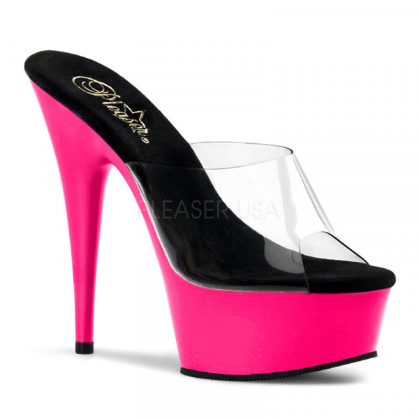 DELIGHT-601UV - 6" Stiletto Heel UV PF Slide