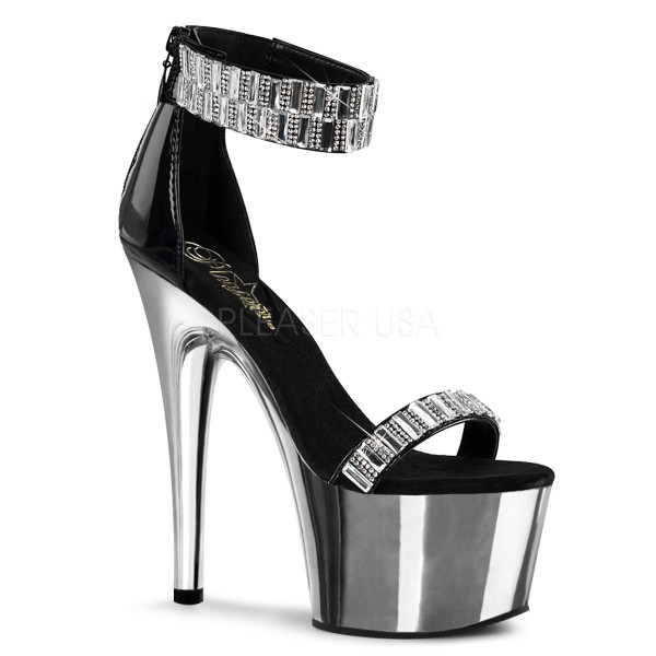 7 inches Heel, 2 3/4 inches PF Ankle Cuff Sandal w/RS, Back Zip — image 5 of 8