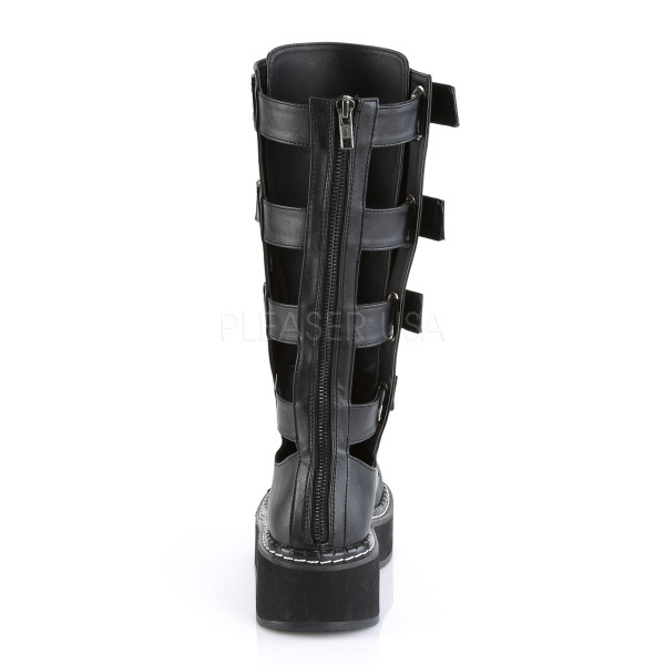 2 inches PF Knee High Lace-Up Boot, Metal Back Zip