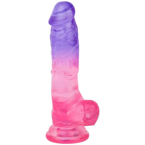 Bondara Snow Bone Pink to Purple Suction Dildo - 6.5 Inch