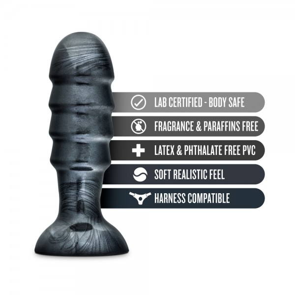Jet Bruiser Carbon Metallic Black Butt Plug