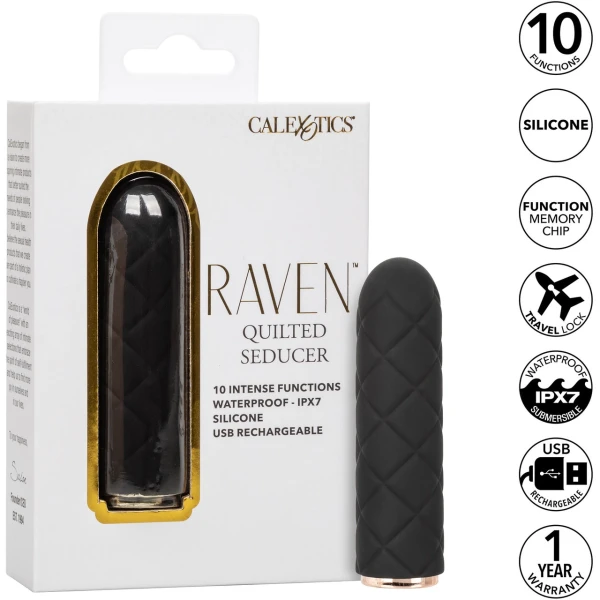 Raven Quilted Seducer Bullet Vibe