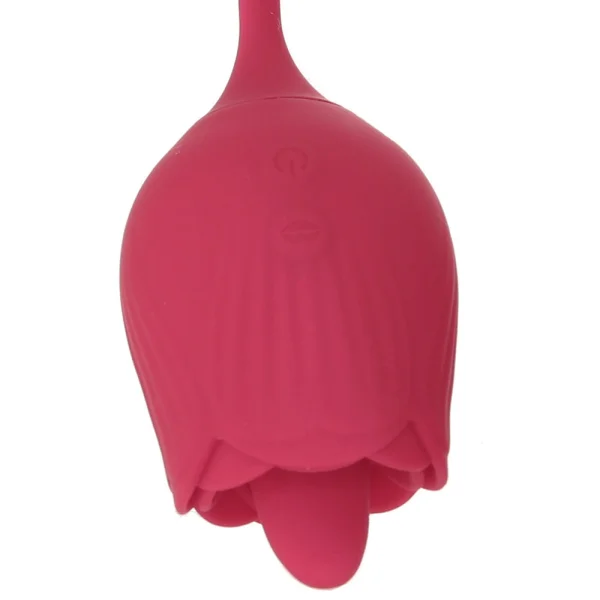 Wild Rose Rechargeable Silicone Dual Clitoral Stimulator By Evolved Novelties - Red