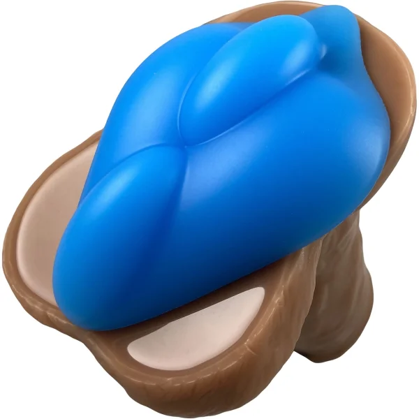 b.cush Soft Silicone Dildo Base for Harness Play - Sea Blue
