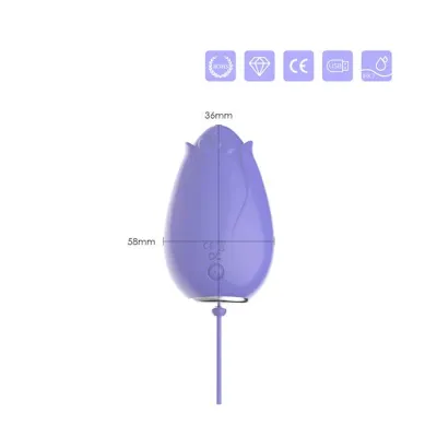 Mandala Clitoral Vibrator Purple 2 3 Inch