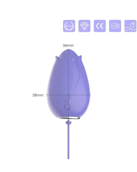 Mandala Clitoral Vibrator - Purple - 2.3 Inch