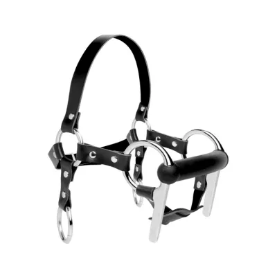 Steed Silicone Bit Bridle Head Harness Black