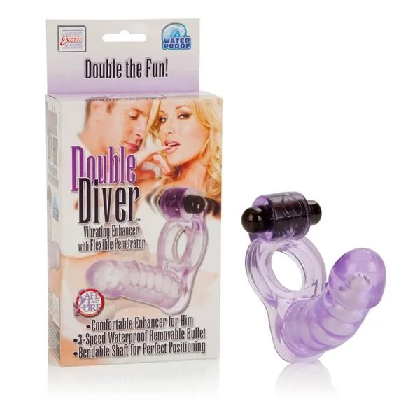 Double Diver Vibrating Enhancer Penetrator Purple — image 4 of 8
