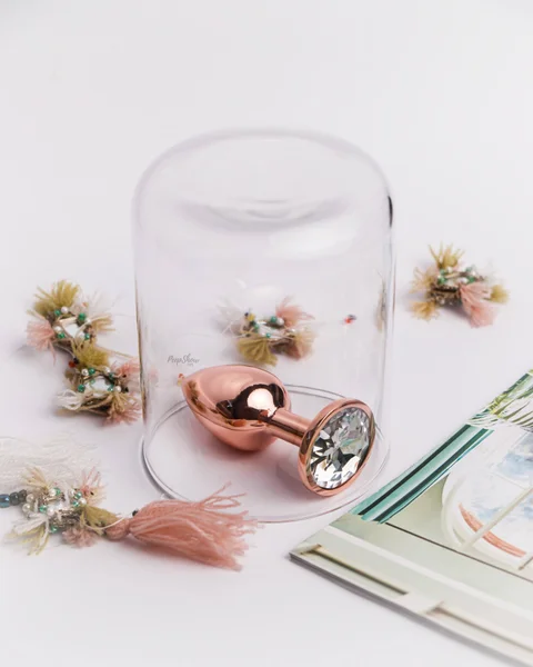 Rear Assets Rose Gold + Clear Gem Anal Plug by NS — image 7 of 16