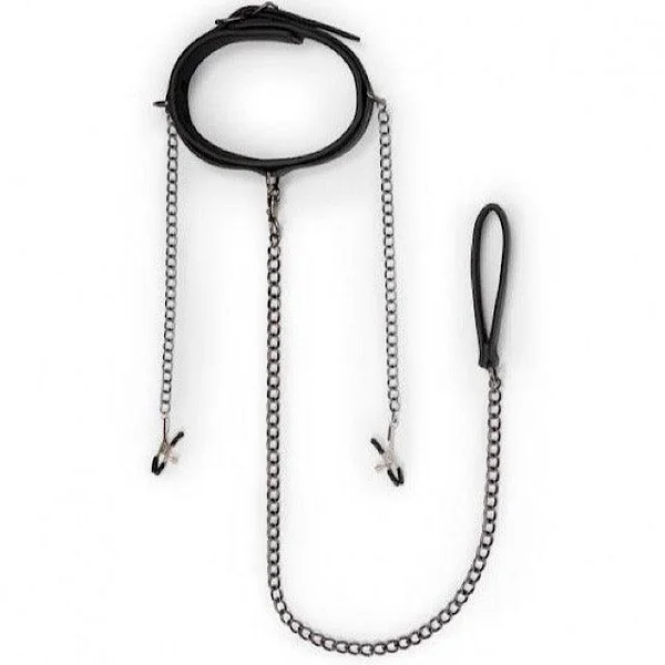 Vegan Collar, Lead & Nipple Clamps Restraint Set — image 6 of 10