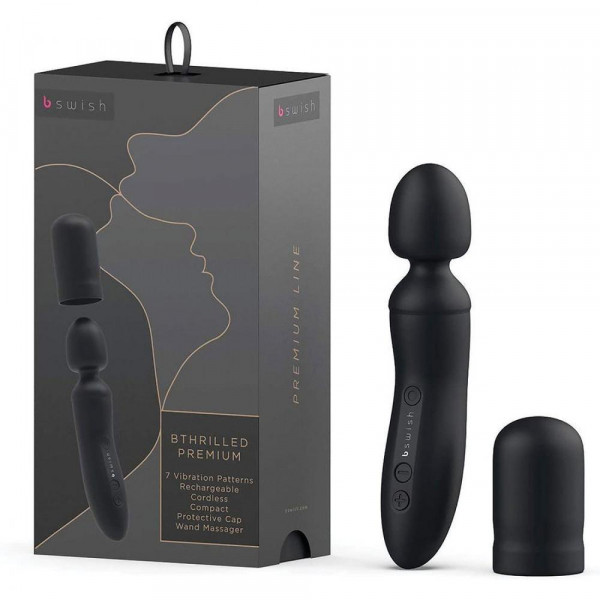 B Swish Bthrilled Premium Noir Black Wand Massager