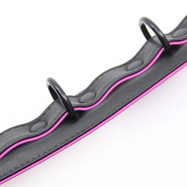 Love In Leather Faux-Leather Padded Collar and Lead Set