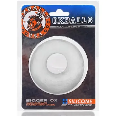 Bigger Ox Thicker Bulge Maker Super Mega stretch Cockring Clear Ice