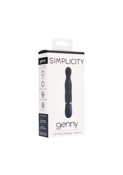GENNY vibrating stimulator - silicone - Black