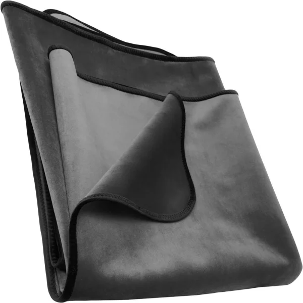 Liberator Fascinator Throw Moisture-Proof Sensual Blanket - Velvish Charcoal 72" x 54"