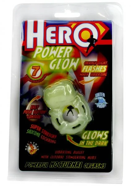 Hero Power Glow Glow In The Dark Cockring Waterproof Green — image 4 of 4