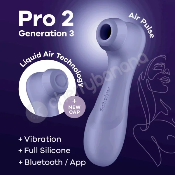 Satisfyer Pro 2 Generation 3 Lilac Liquid Vibration & Air Pulse With Connect App