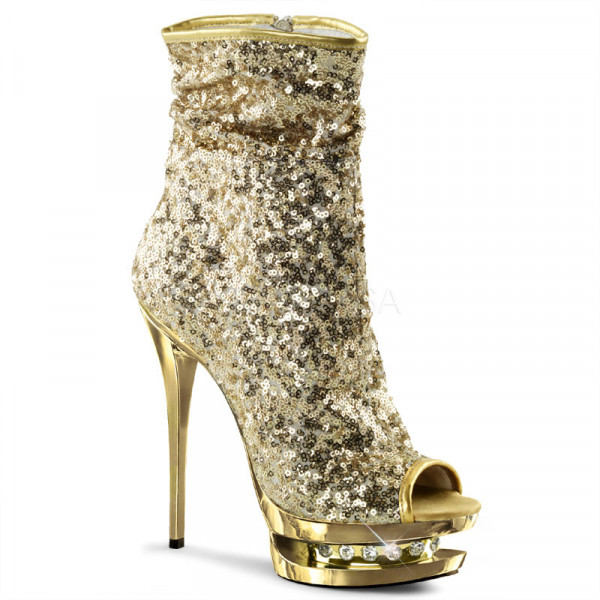 BLONDIE-R-1008 - 6" Sequined Open Toe Ankle Boot — image 5 of 12