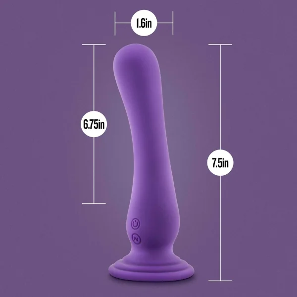 Impressions Ibiza Rechargeable Waterproof Silicone Suction Cup Vibrator By Blush - Plum