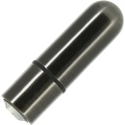 PowerBullet First Class Mini Bullet Vibrator With Crystal Button Key Chain Pouch Gun Metal
