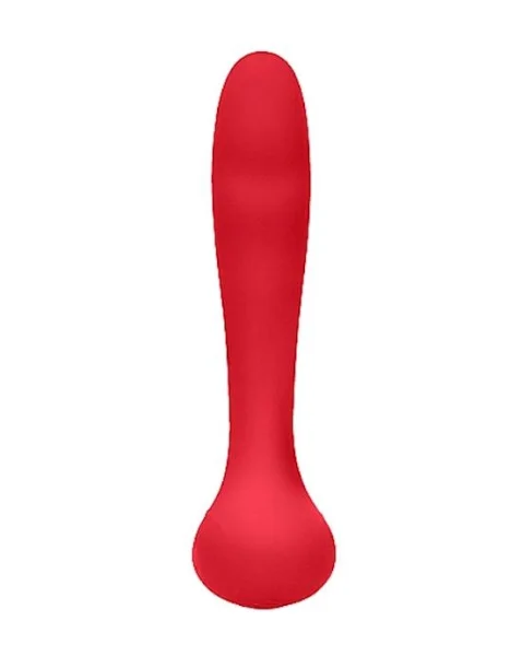 G-spot And Prostate Vibrator - Finesse  - Red - 6.8 Inch