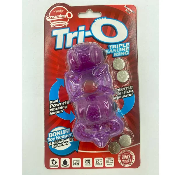 Screaming O Tri-O Dual Vibrating Cock and Ball Ring — image 8 of 10