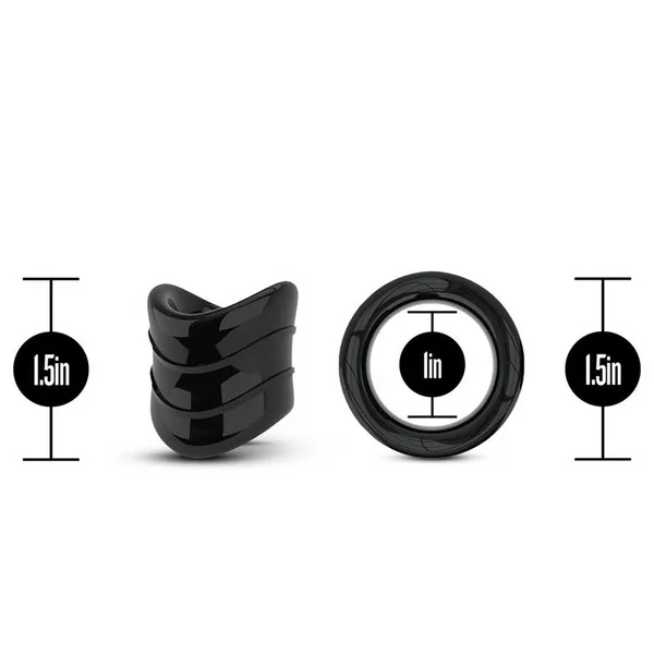 Stay Hard Beef 1.5 Inch Black Ball Stretcher by Blush Novelties — image 3 of 3