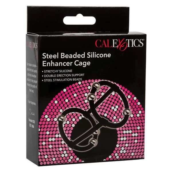 Steel Beaded Black Silicone Penis Enhancer Cage by Cal Exotics — image 7 of 8