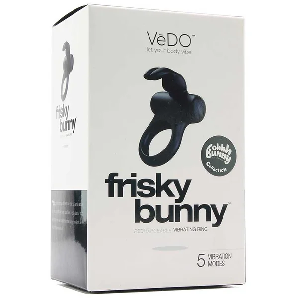 VeDo Frisky Bunny Rechargeable Vibrating Silicone Rabbit Cock Ring — image 9 of 9