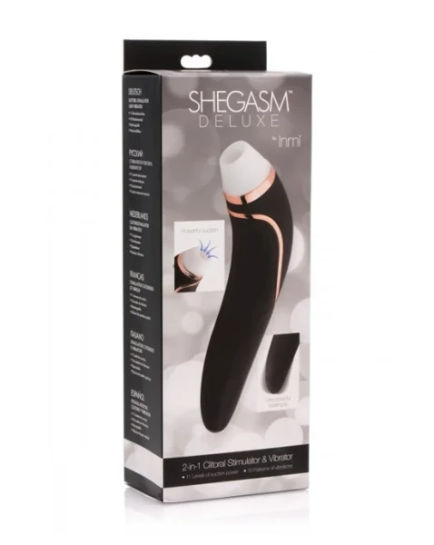 Inmi Shegasm Deluxe Clitoral Stimulator & Vibe - Black - 7 Inch — image 2 of 12
