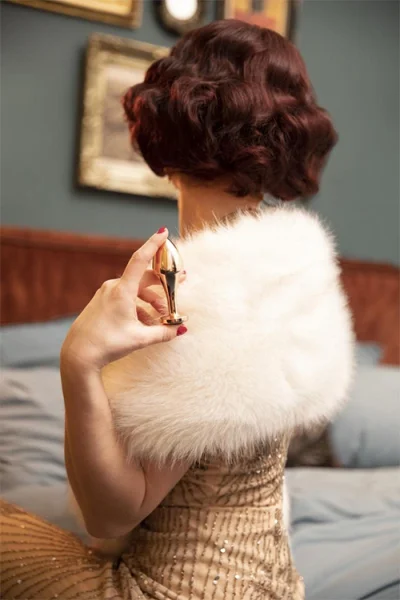 Rosy Gold Nouveau - 3.7" Metal Butt Plug