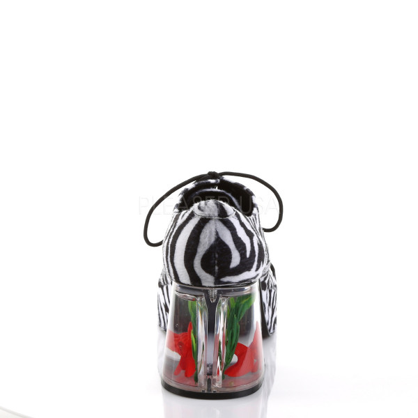 PIMP-02 - Disco Zebra Fur Men's Platform W/Floating Fish, 3 1/2" — image 4 of 4
