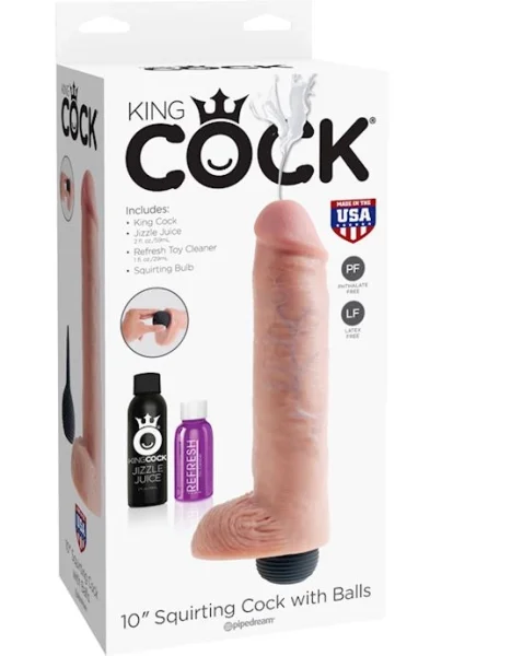 King Cock 10 Inch Squirting Cock - Flesh - 10 Inch