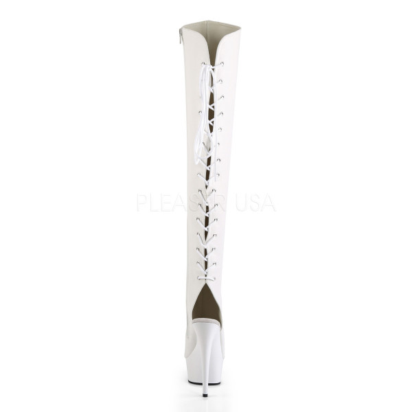 6 inches Heel, 1 3/4 inches PF Open Toe/Heel Thigh High Boot, Side Zip — image 8 of 8