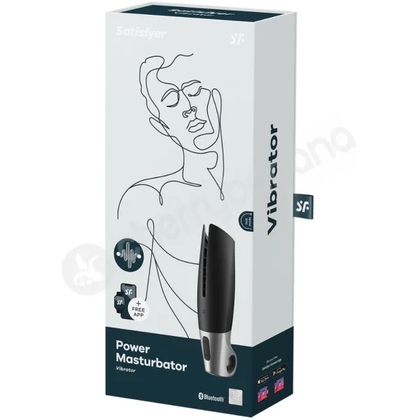 Satisfyer Power Masturbator Flexible Vibrating Penis Stroker With App Control