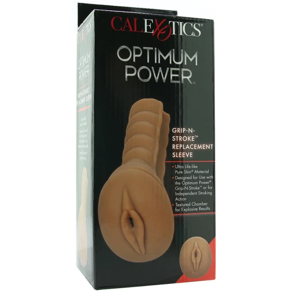 Optimum Power Grip-N-Stroke Replacement Sleeve -  Brown