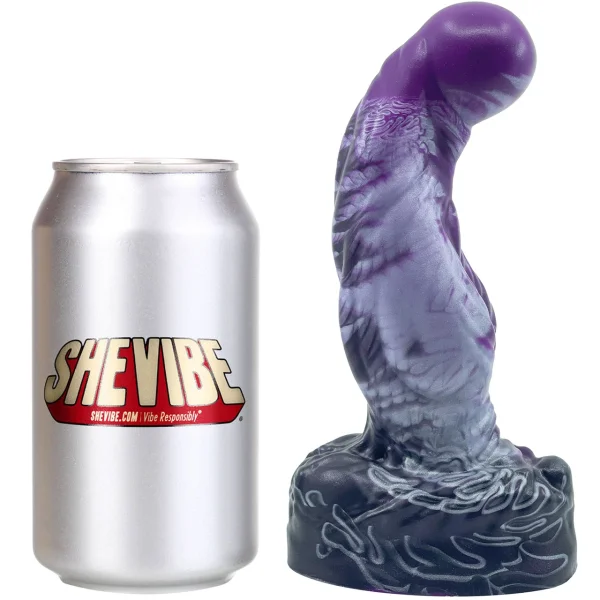 The Aliter Bent Knot Alien Monster 6.75" Silicone Dildo By Uberrime - Storm
