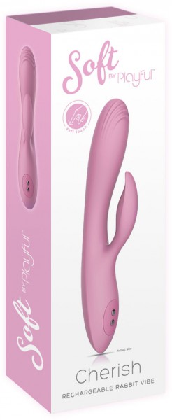 Soft by Playful Cherish - Rechargeable Rabbit Vibrator Pink