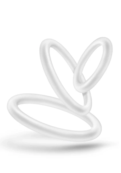 Performance - Vs4 Pure Premium Silicone Cockring Set - White