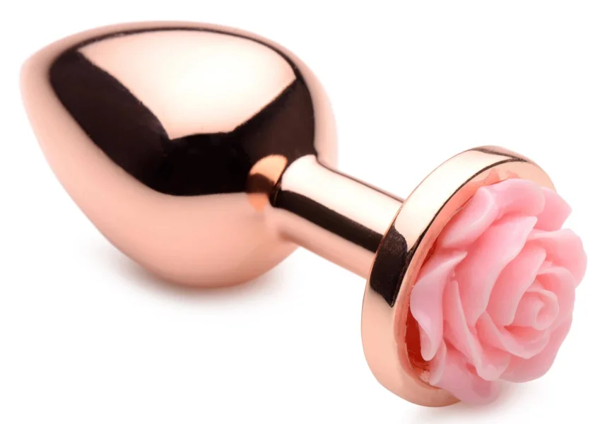 Pink Rose Gold Anal Plug - Medium