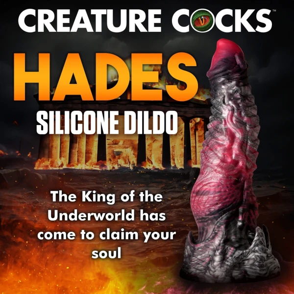 Hades 9.25" Silicone Suction Cup Dildo By Creature Cocks - Large