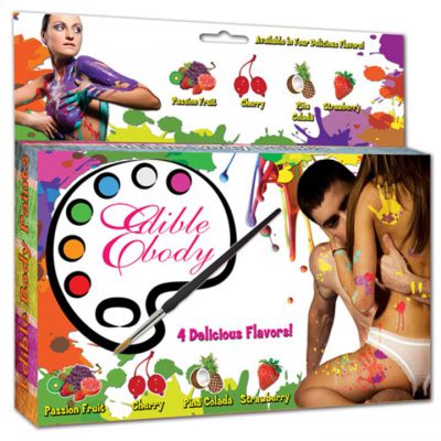 Edible Body Paints and Brush Set