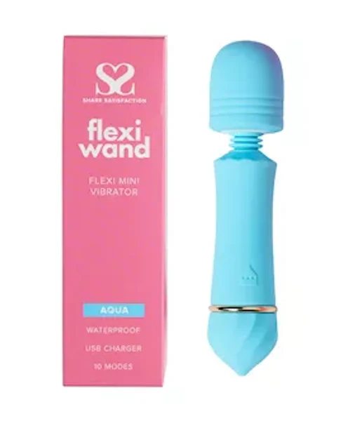 Share Satisfaction Flexi Head Mini Wand - Aqua — image 6 of 6