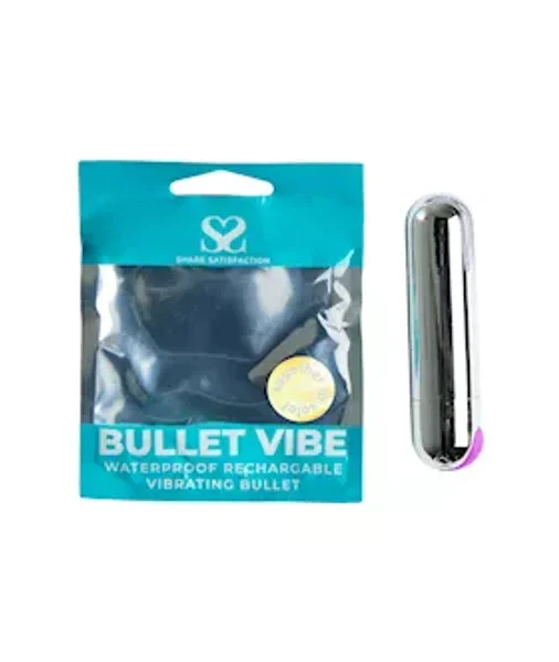 Share Satisfaction Rechargeable Waterproof Bullet Vibe - Silver - — image 4 of 4