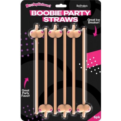 Boobie Party Straws Flesh