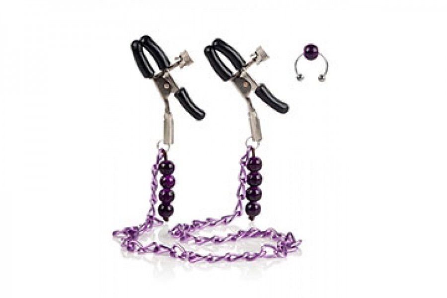Purple Chain Nipple Clamps